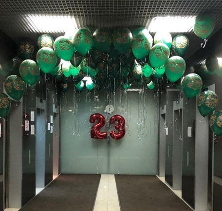 Шары под потолок, цепочки из гелиевых шаров