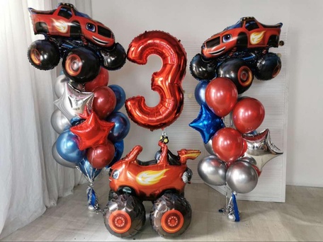 Готовые фольгированные фигуры, фонтаны из шаров