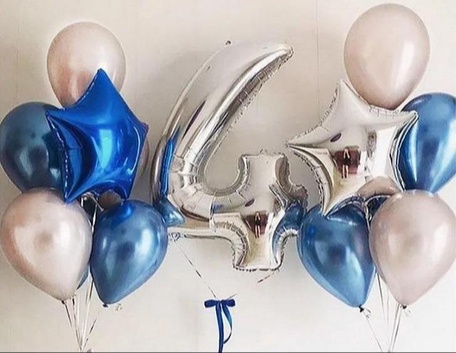 Готовые фольгированные фигуры, фонтаны из шаров