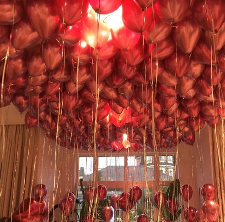 Шары под потолок, цепочки из гелиевых шаров