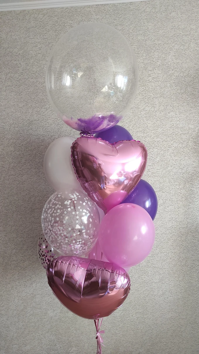 Готовые фольгированные фигуры, фонтаны из шаров